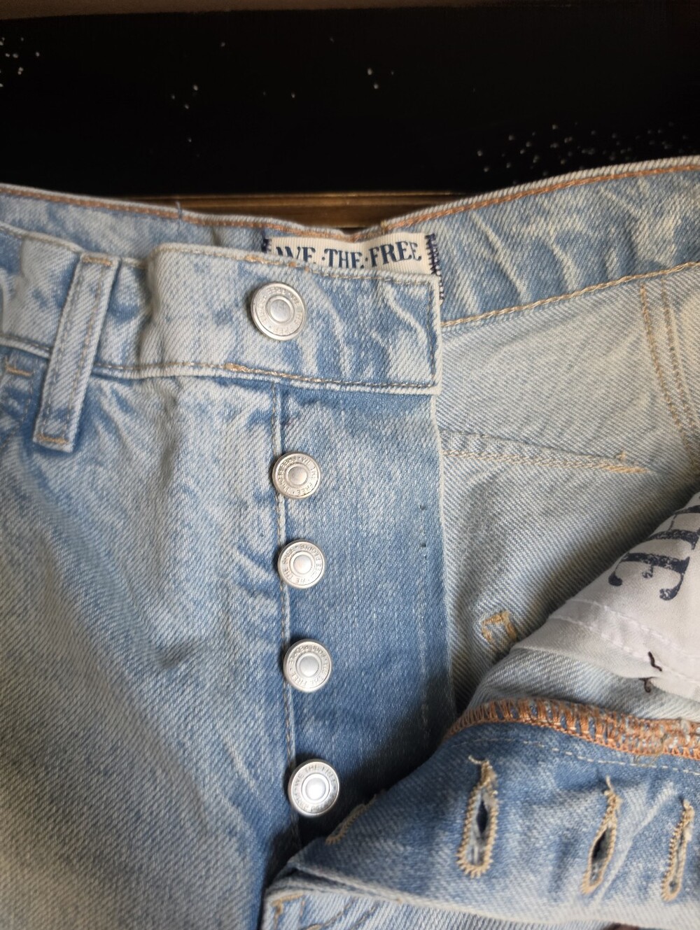 NWOT We The Free Good Luck/Lucky You Mid Rise Barrels In Aegean - Picture 12 of 15